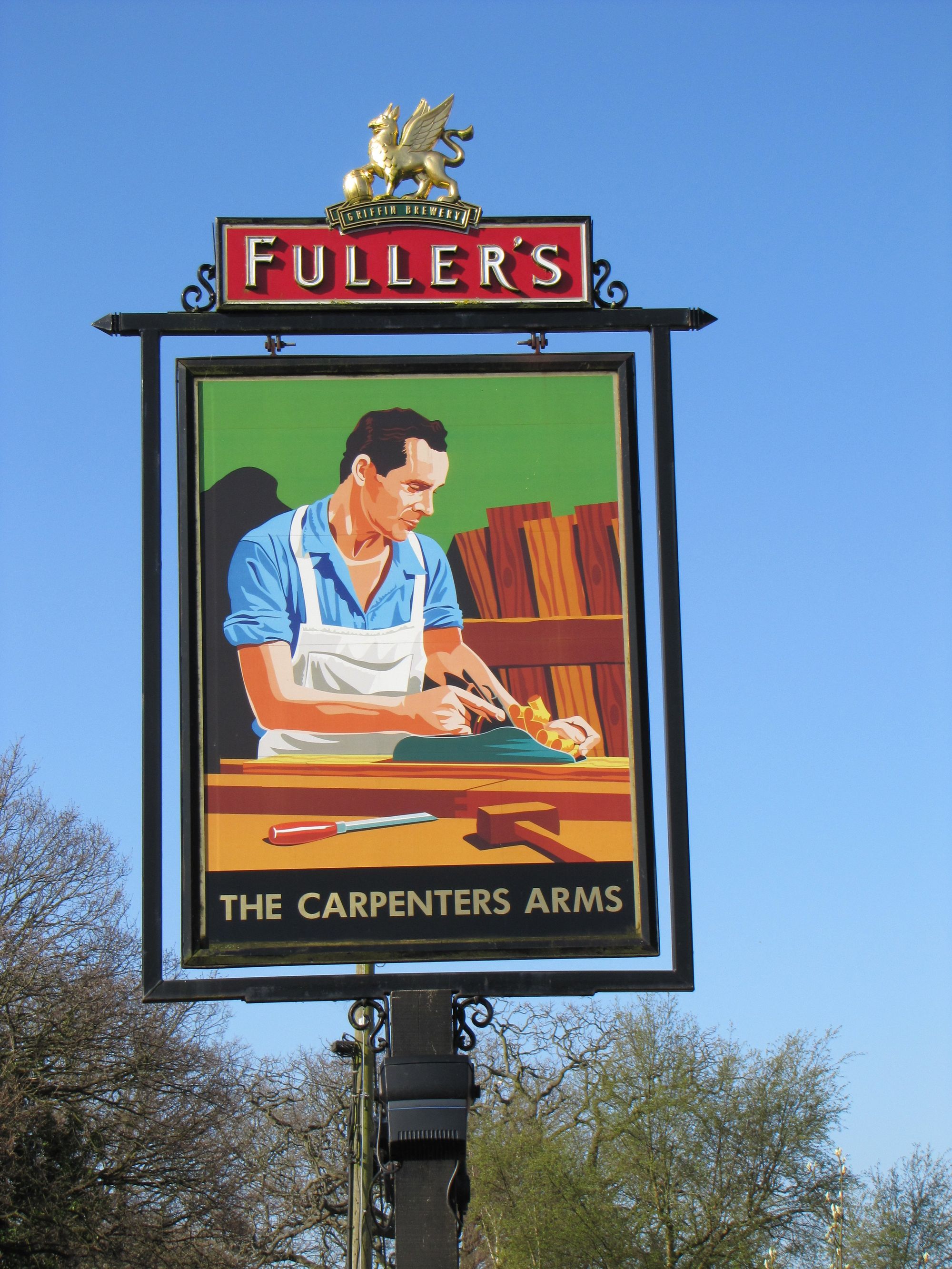 Carpenter's Arms, Bransgore. (Sign). Published on 08-04-2011