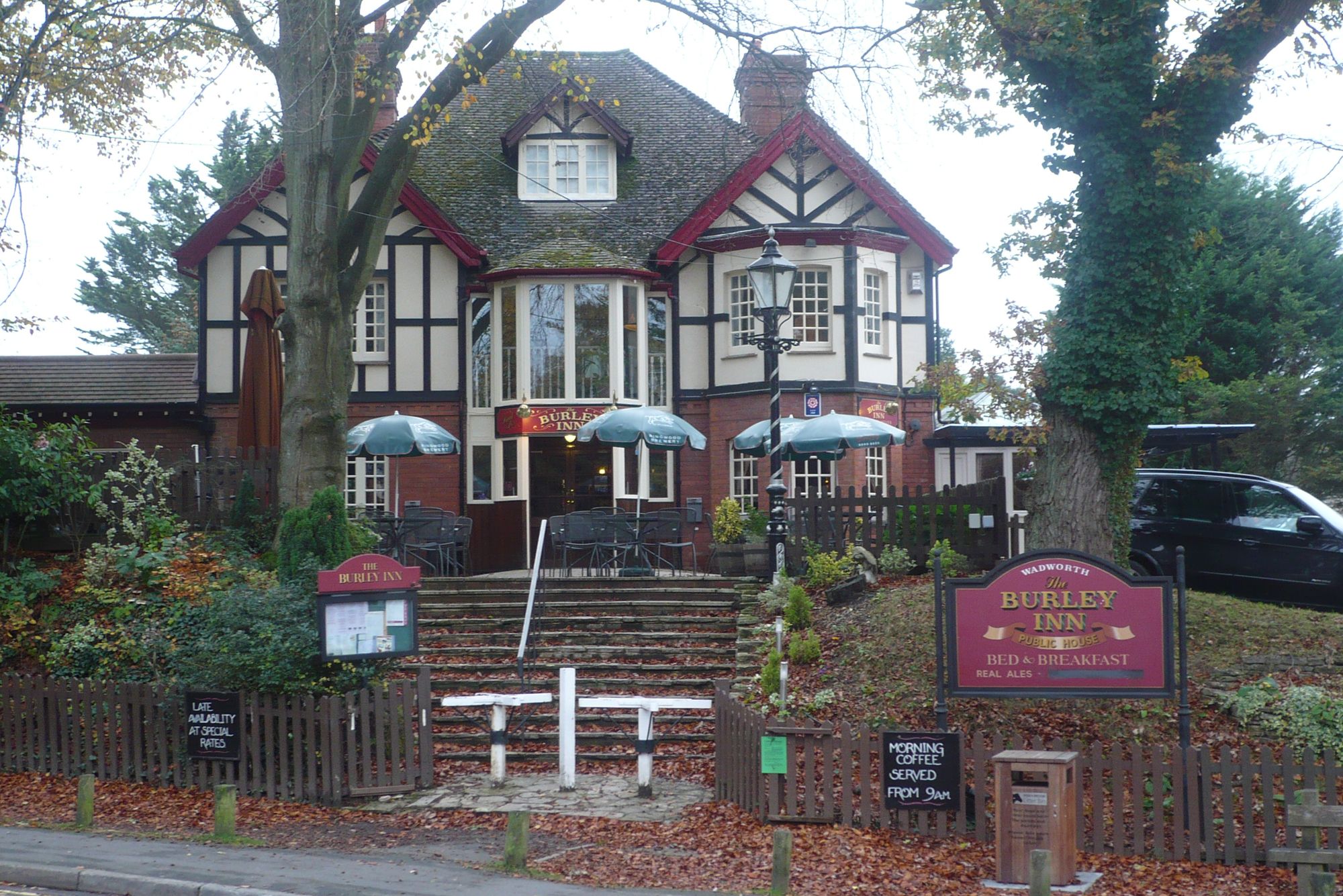 Burley Inn, Burley. (Pub, External, Garden, Sign). Published on 13-11-2010