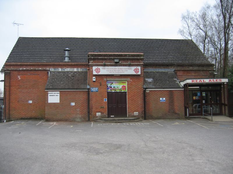 Chandler's Ford Central Club, Chandler's Ford. (Pub, External, Key). Published on 01-04-2013