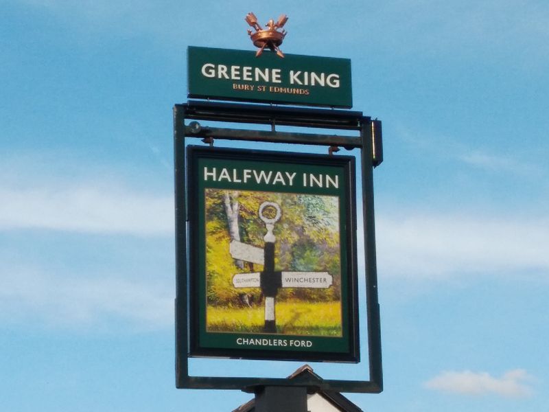 Halfway Inn, Chandler's Ford. (Sign). Published on 20-06-2020