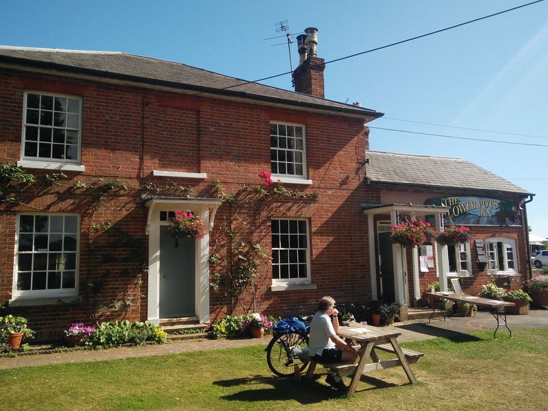 Flower Pots Inn, Cheriton - 18th July 2020 (Photo: Pete Horn). (Pub, External, Key). Published on 18-07-2020
