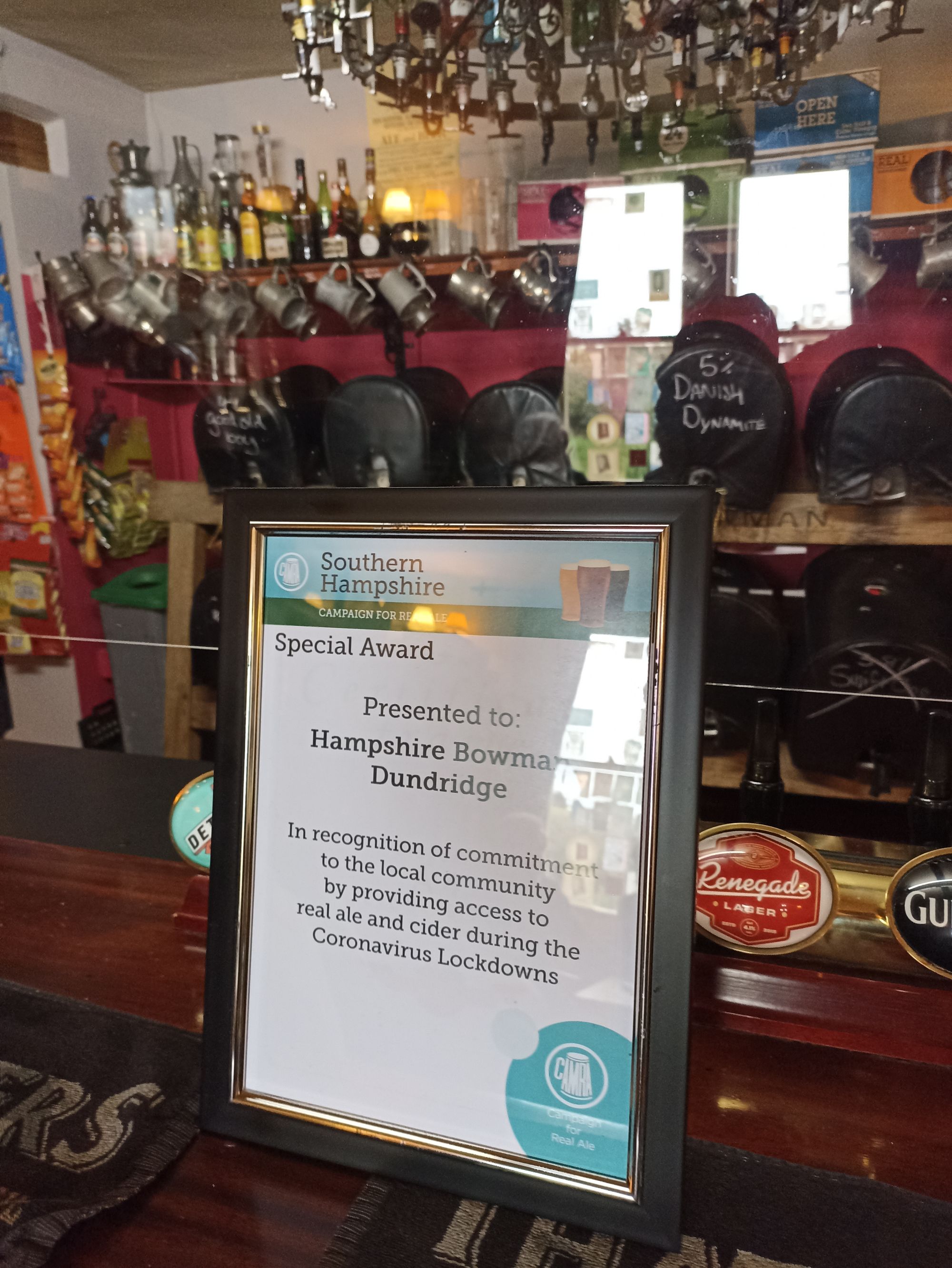 Hampshire Bowman, Dundridge. (Pub, Bar, Award). Published on 13-11-2021