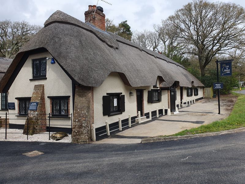 Cat & Fiddle, Hinton Admiral - 26/04/2023 (Photo: Pete Simpson). (Pub, External, Key). Published on 26-04-2023