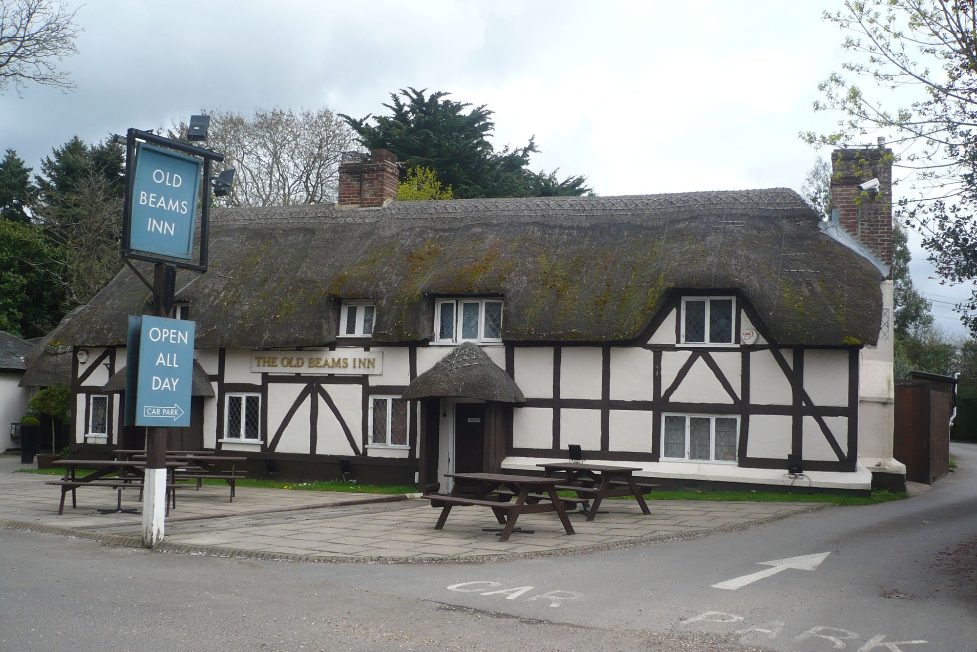 Old Beams Inn, Ibsley. (Pub, External, Key). Published on 03-04-2011