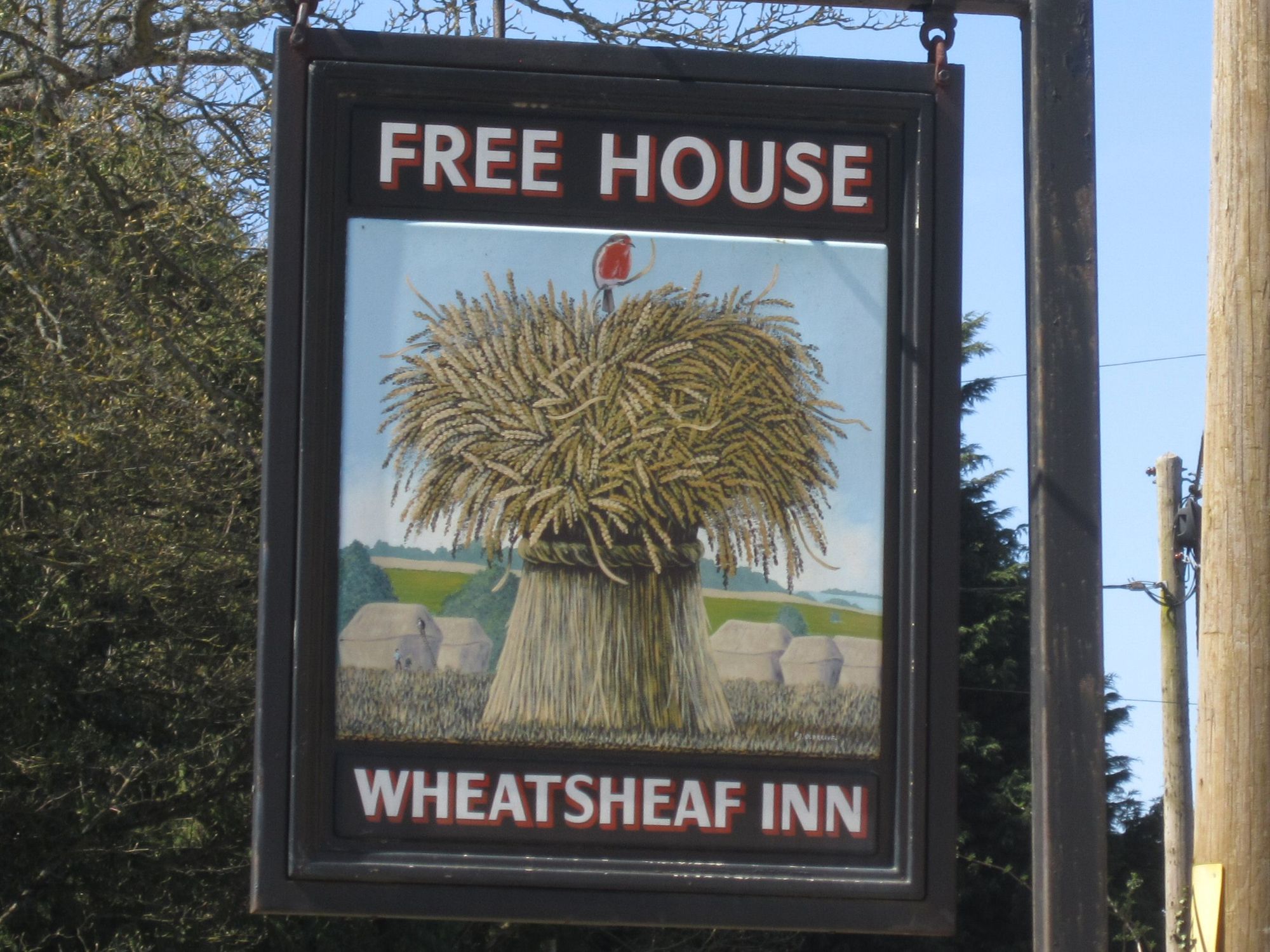 Wheatsheaf Inn, Shedfield (Photo: Pete Horn - 20/04/2013). (Sign). Published on 20-04-2013