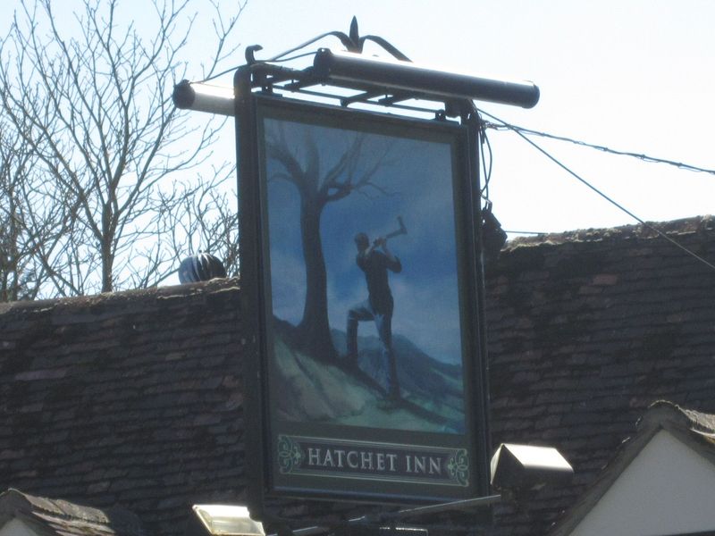 Hatchet Inn, Sherfield English. (Sign). Published on 02-04-2013