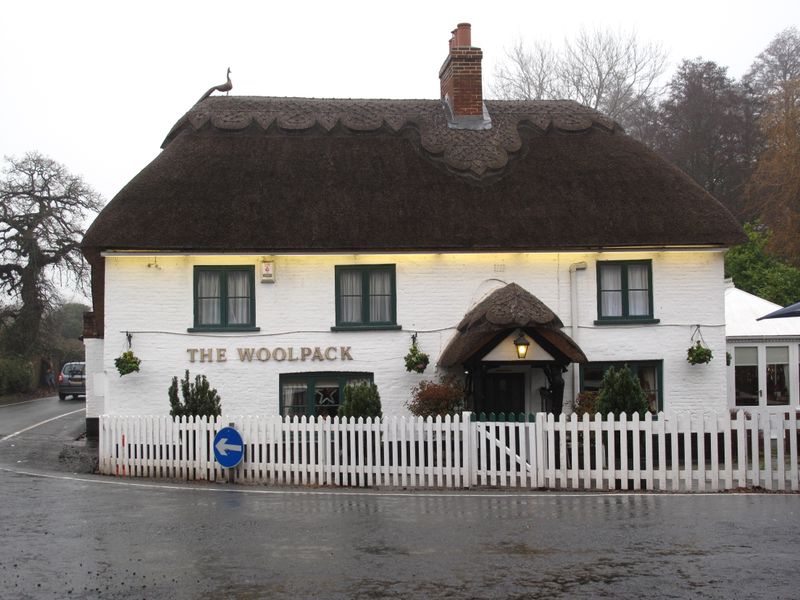 The Woolpack, Sopley in 2010 (Photo: Graeme Hilton - 29/12/2010). (Pub, External). Published on 29-12-2010