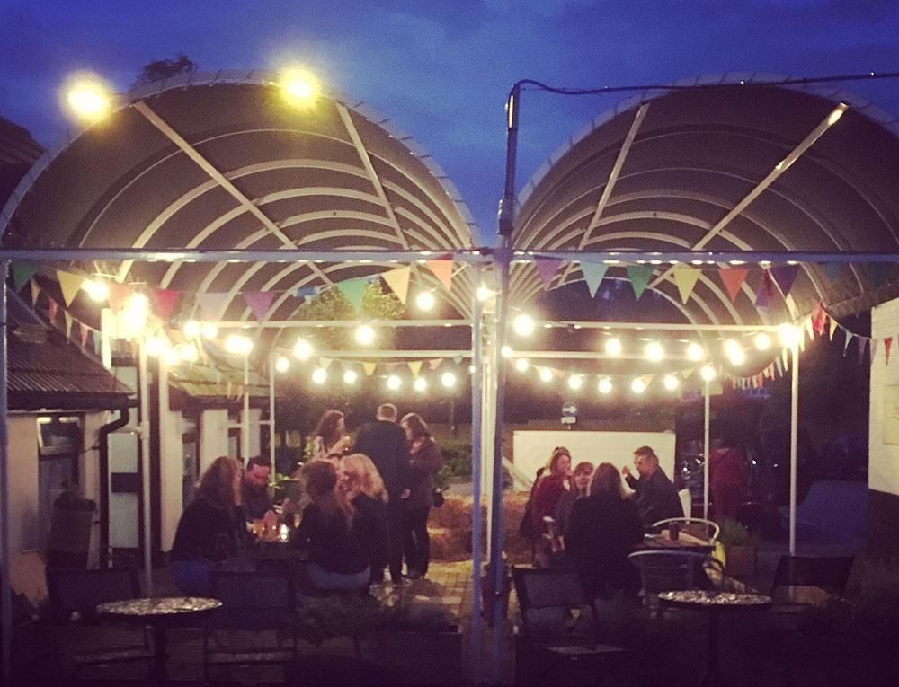 The garden at night. (External, Bar, Garden, Customers). Published on 01-01-1970