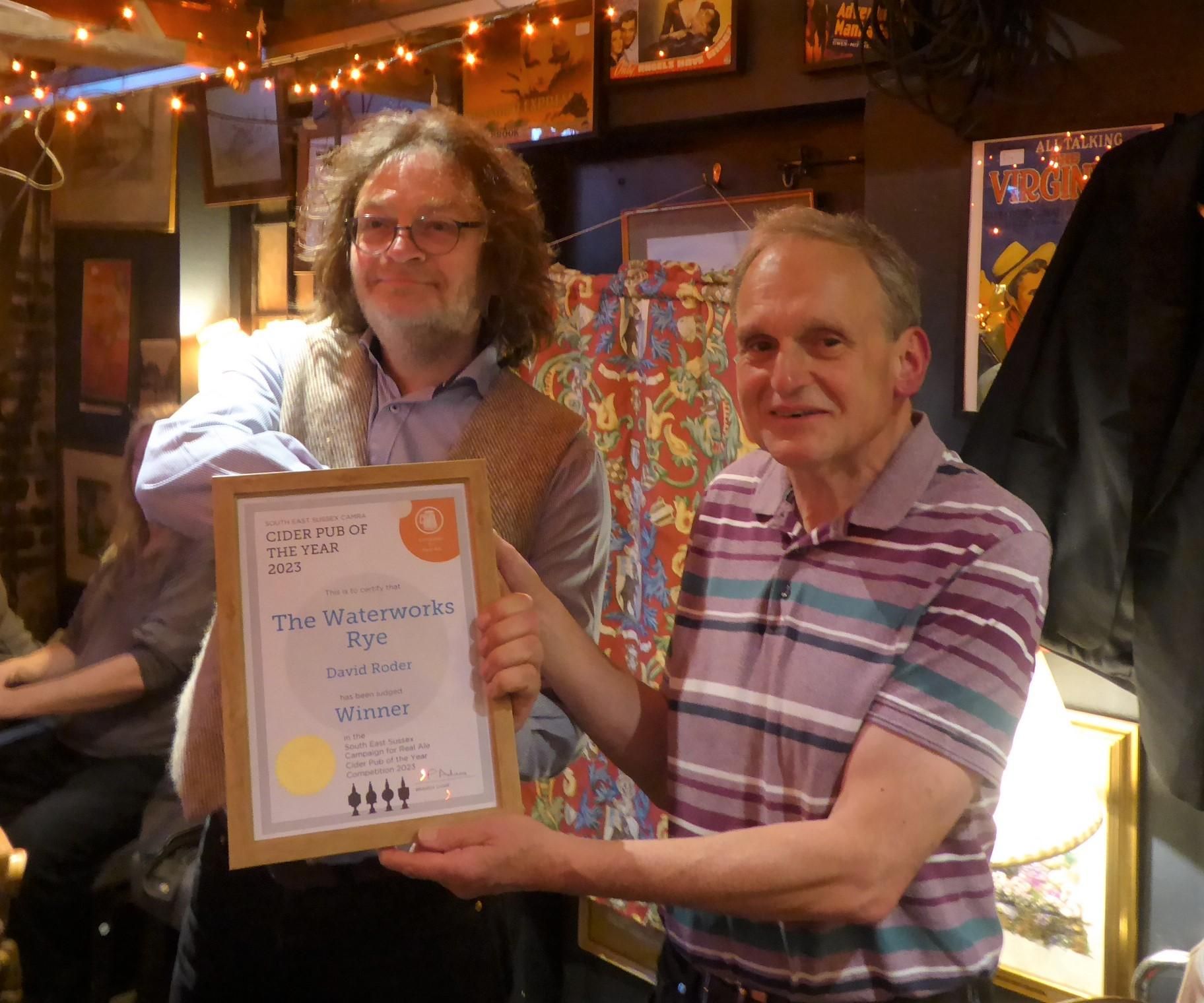 9.5.23  Cider Pub of the Year. (Pub, Bar, Publican, Branch, Award). Published on 23-10-2024
