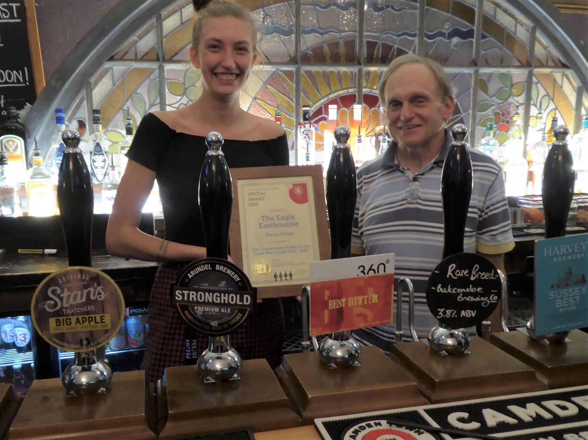 24.9.19 Ten consecutive years in the GBG. (Pub, Bar, Award). Published on 28-12-2019