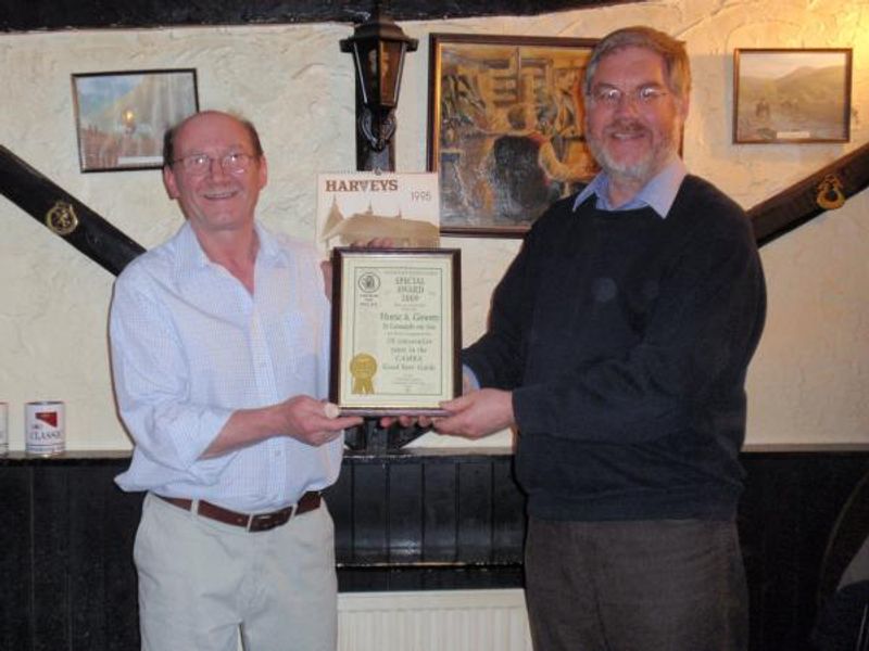 May 2009 CAMRA Award for 10 consecutive years in the GBG. (Publican, Branch, Award). Published on 02-11-2013