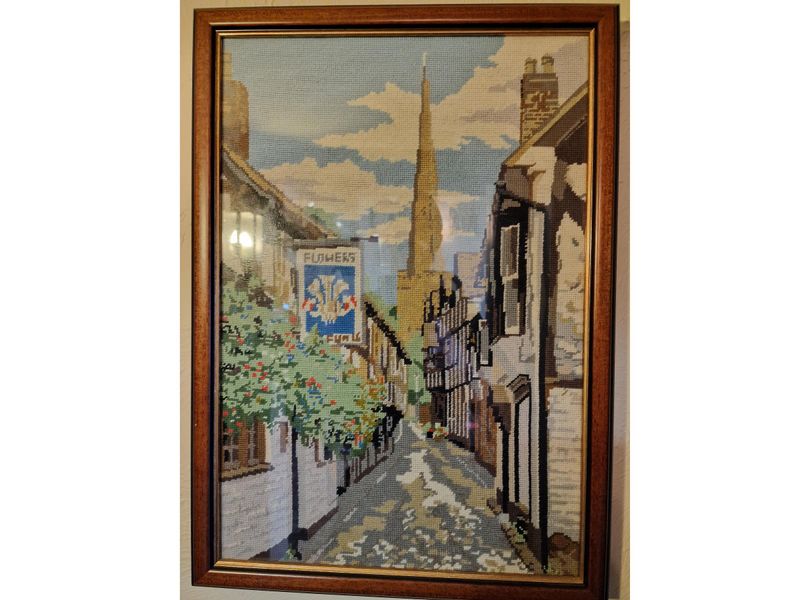 Cross stitch of Church Lane. Published on 06-06-2024