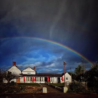 Rear of pub with rainbow. (External). Published on 09-05-2025