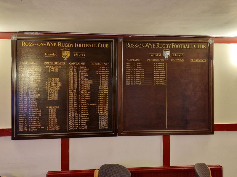 Ross RFC board. Published on 19-01-2025