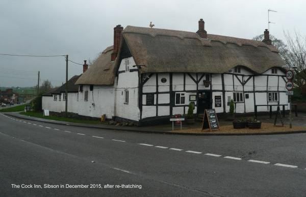 Cock Inn, Dec 2015, after re-thatching. (External, Key). Published on 19-12-2015