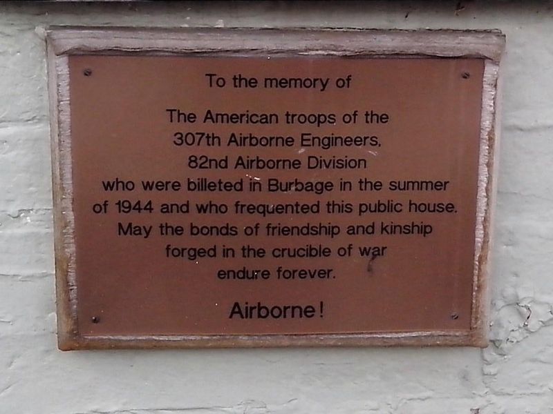WWII plaque to US airbourne troups. (External). Published on 06-11-2017 