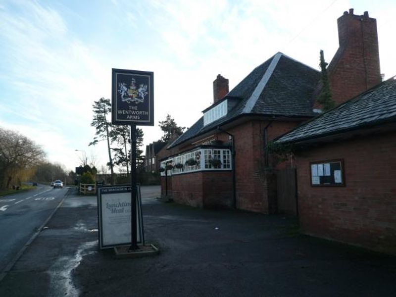 Wentworth Arms from road with pub sign, January 2014. (Pub, External, Sign). Published on 14-01-2014