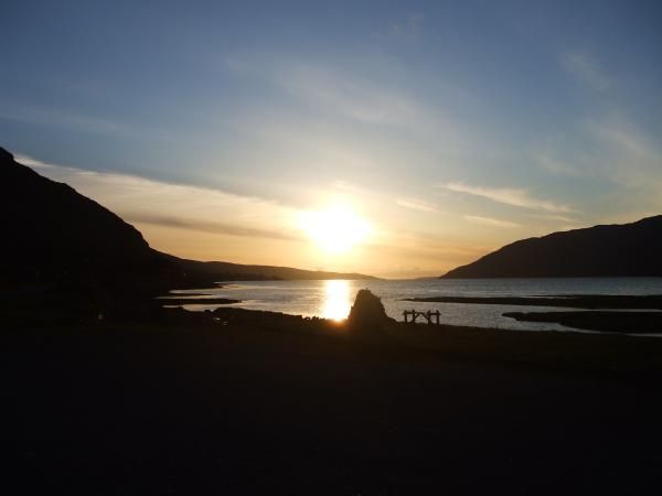 Sunset over Little Loch Broom from the Hotel car park. (External). Published on 17-05-2014