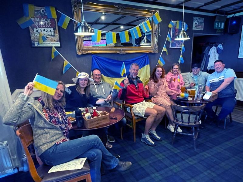 Bandstand Peace in Ukraine 2022. (Pub, Restaurant, Customers, Party). Published on 21-10-2022