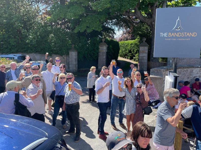 Bandstand Rear Garden 2022 Summer Beerfest. (Pub, Festival, Garden, Customers, Party). Published on 21-10-2022
