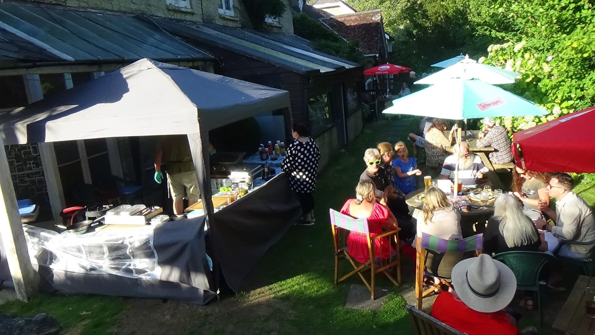 The sheltered Beer Garden with picnic tables. (External, Garden). Published on 14-09-2025