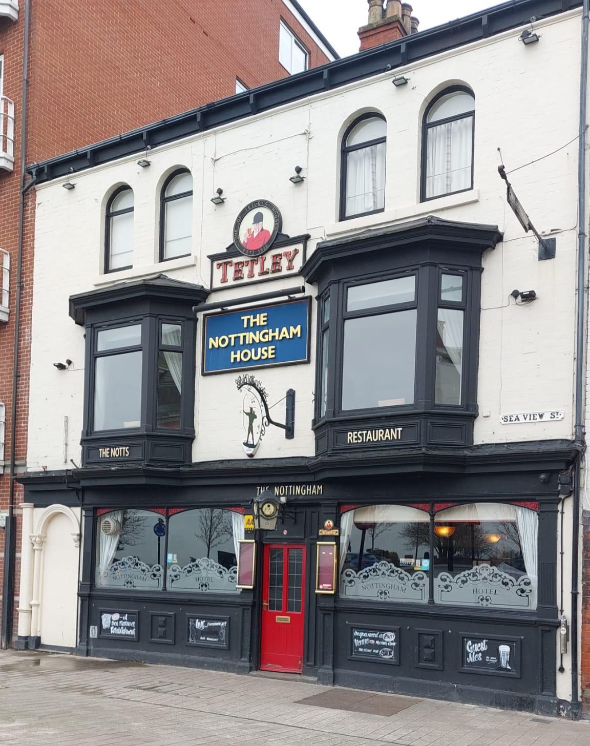 Front of the Nottingham House. (Pub, External, Key). Published on 03-03-2024