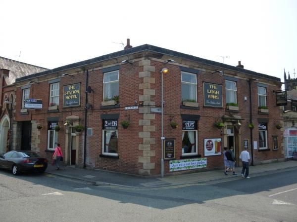Leigh Arms & Station at Chorley. (Pub, External, Key). Published on 09-07-2013