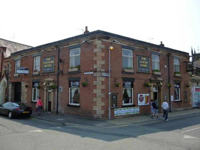 Leigh Arms & Station at Chorley. (Pub, External, Key). Published on 09-07-2013