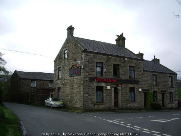 Railway at White Coppice. (Pub, External, Key). Published on 16-07-2015