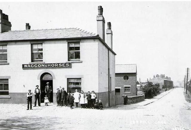 Waggon and Horses Old Postcard c.1900. (Pub, External, Key). Published on 07-10-2021