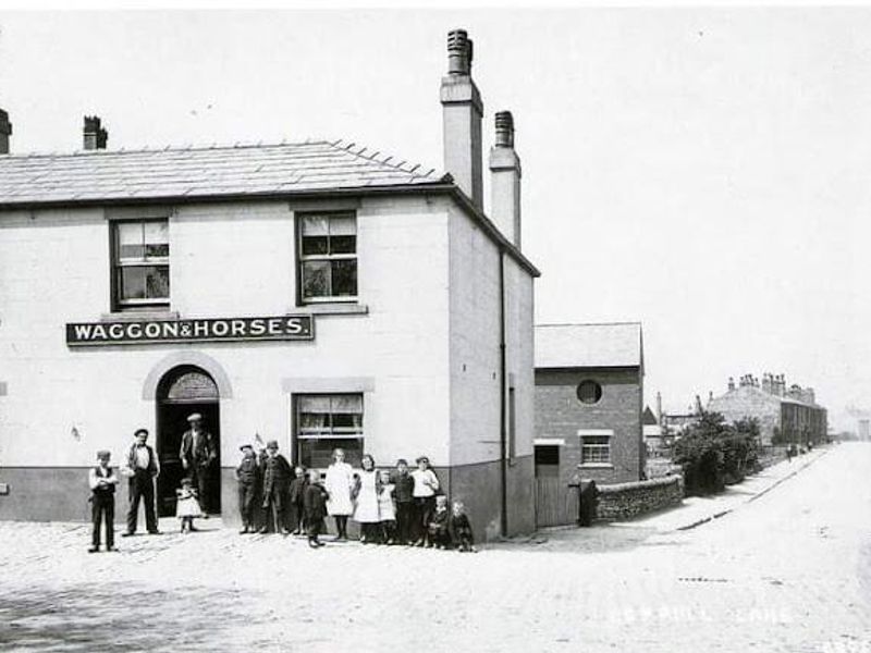 Waggon and Horses Old Postcard c.1900. (Pub, External, Key). Published on 07-10-2021 