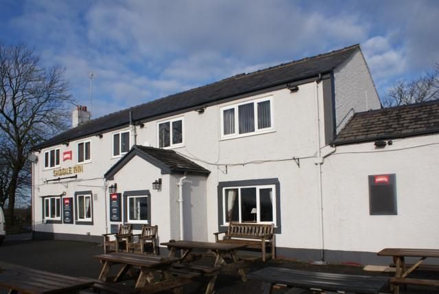 Saddle Inn, Bartle, Feb 2018. (Pub, External, Key). Published on 08-02-2018