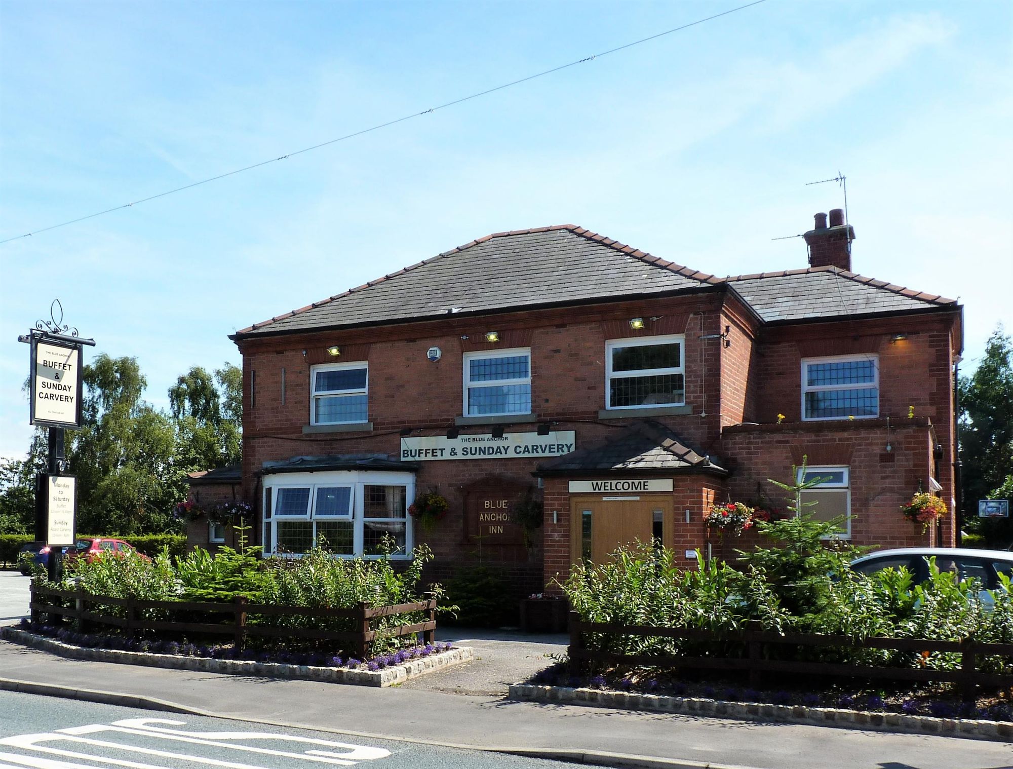 Blue Anchore, Bretherton, July 2017, (HW). (Pub, External, Key). Published on 16-07-2017