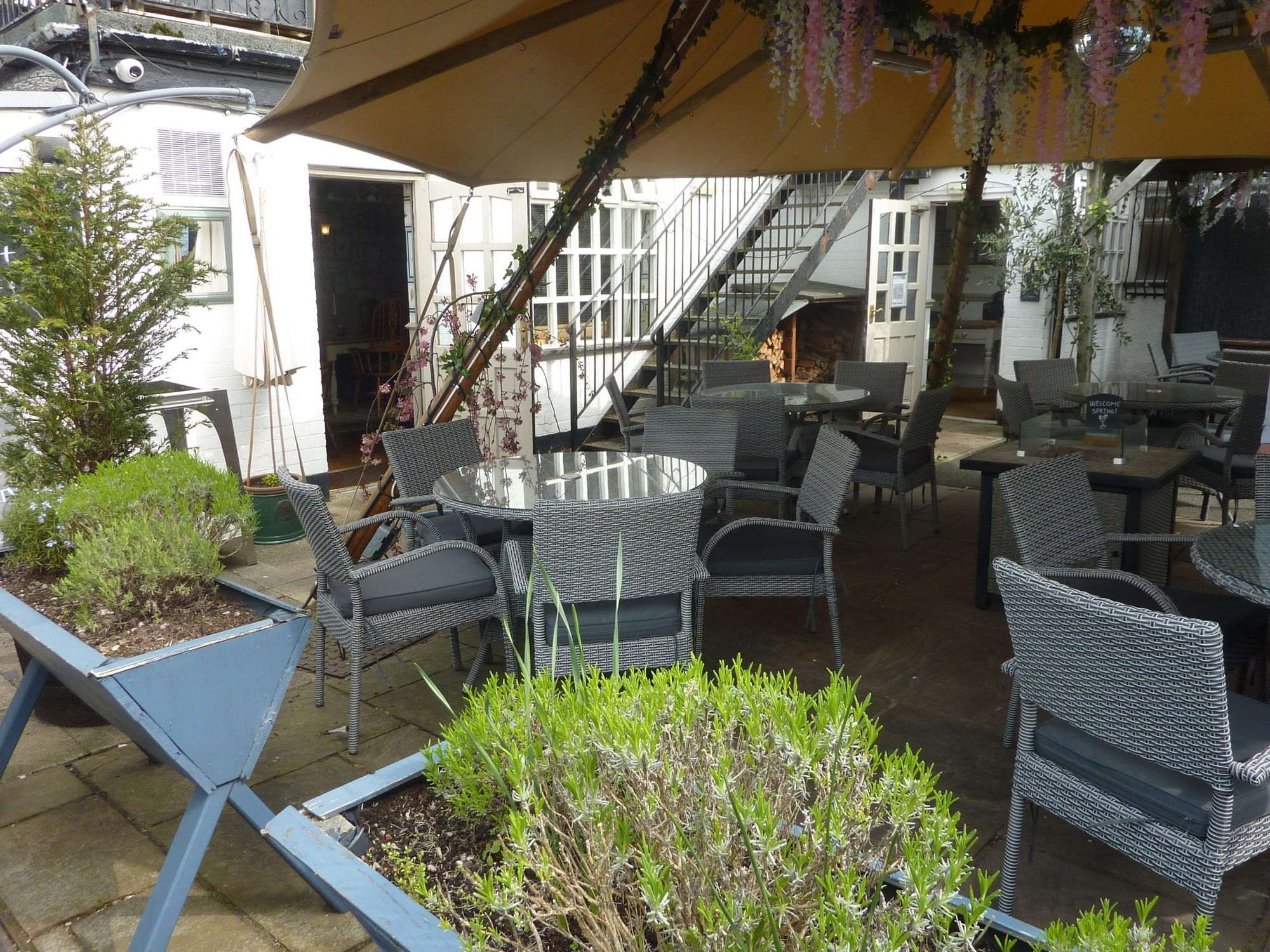 Outdoor seating April 2022 David Sherliker. (Pub, External). Published on 14-04-2022
