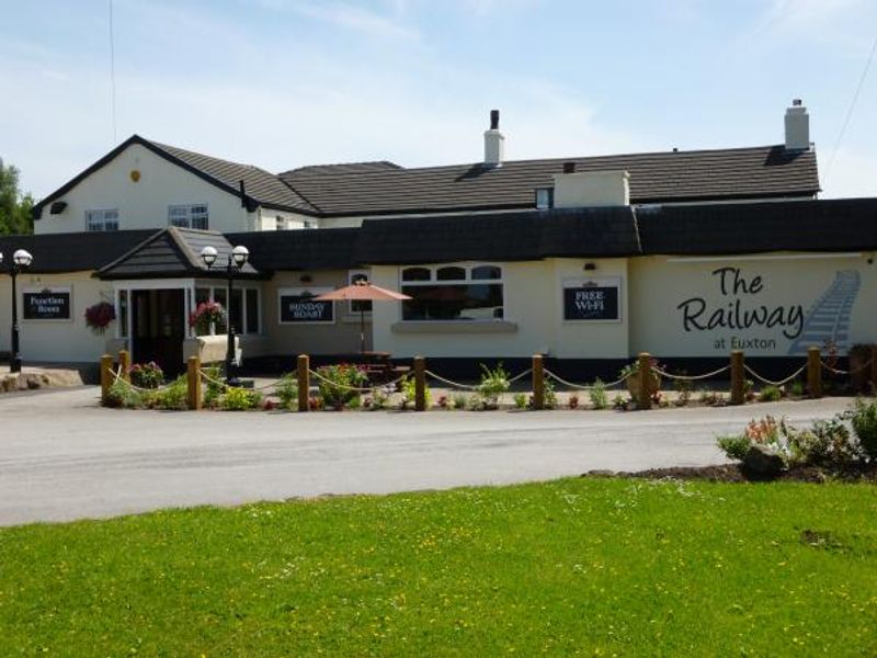 Railway at Euxton. (Pub, External, Key). Published on 02-07-2013