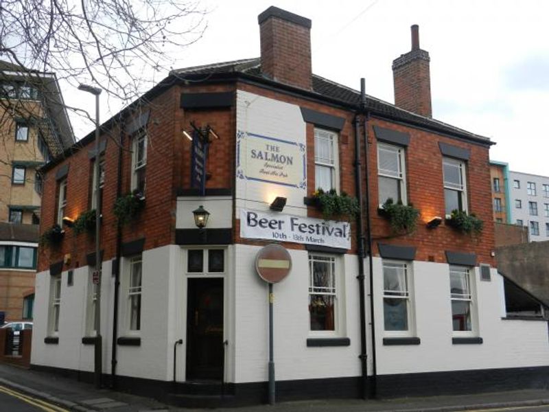 Salmon, Leicester. (Pub, External, Key). Published on 21-04-2016