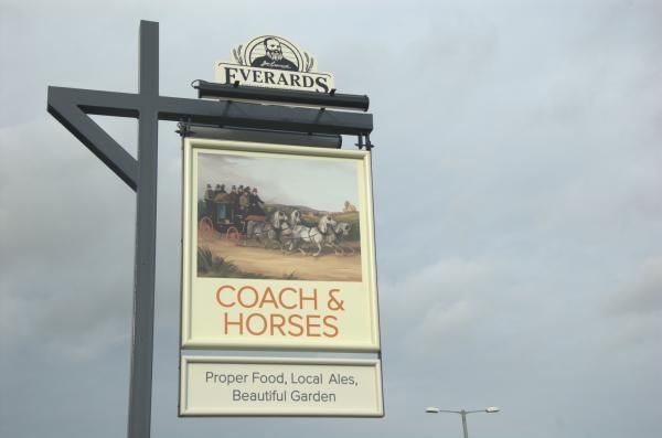 Coach & Horses, Markfield. (Sign). Published on 28-01-2016