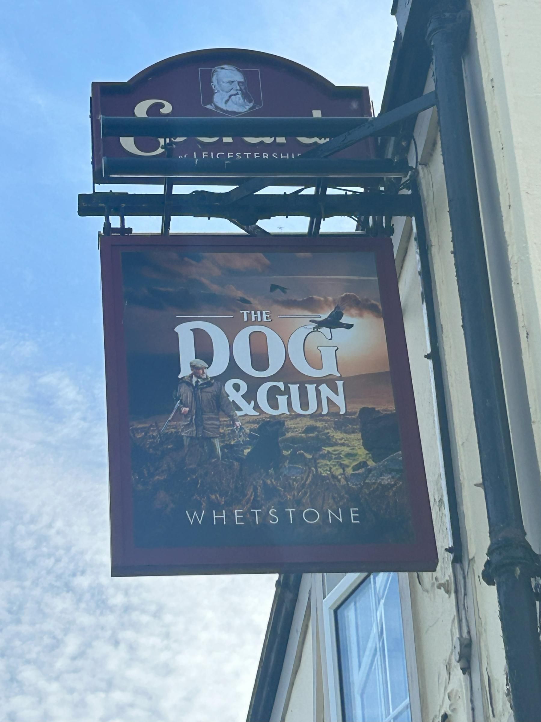 Dog & Gun, Whetstone. (Sign). Published on 21-08-2023