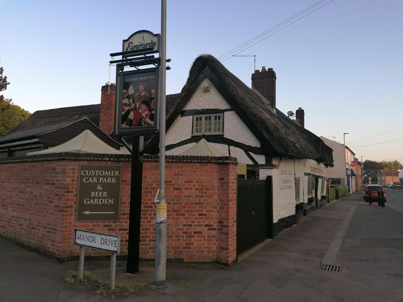 Free Trade Inn_Sileby. (Pub, External, Sign). Published on 26-05-2023