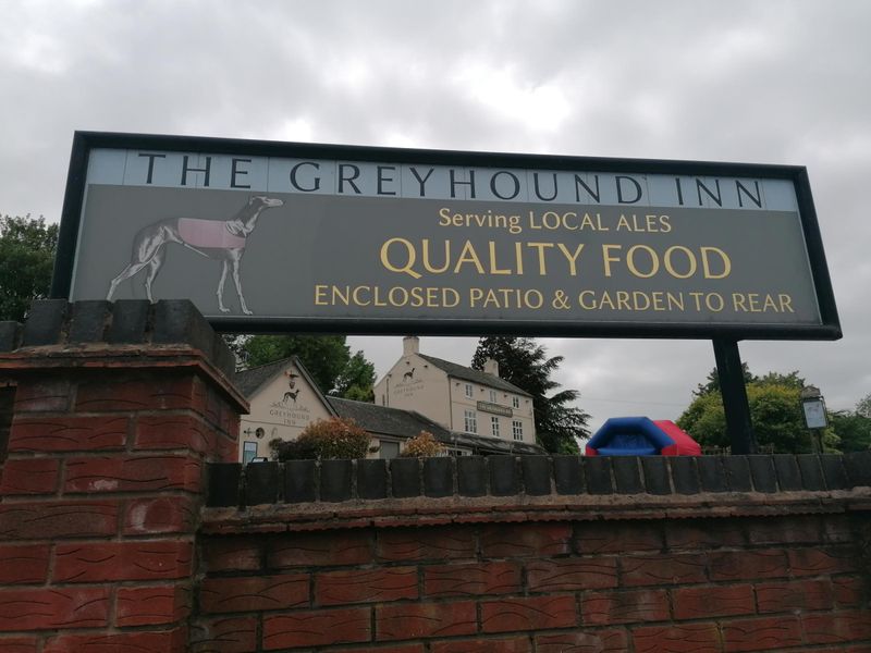 Greyhound_Burton-on-the-Wolds. (Pub, External, Sign). Published on 02-06-2023