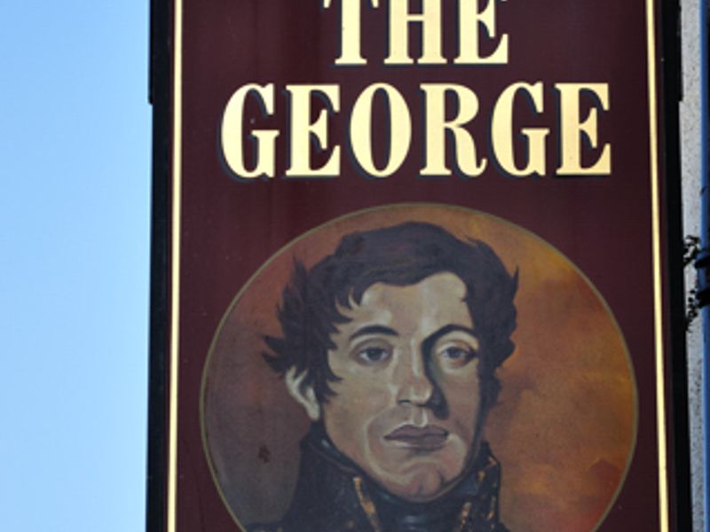 Pub sign George Inn. (Pub, Sign). Published on 01-01-1970