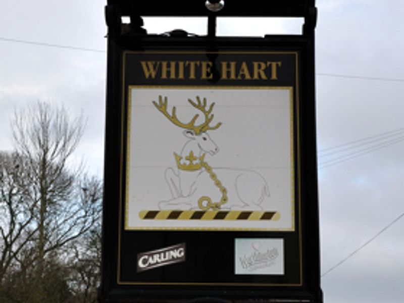 Pub sign White Hart. (Pub, Sign). Published on 01-01-1970
