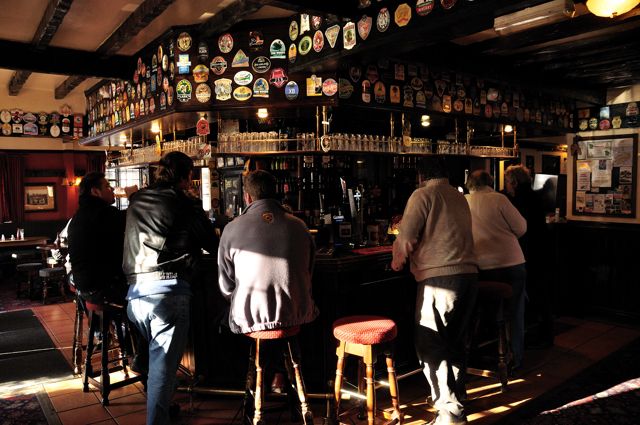 Bar at Aston Arms. (Pub, Bar, Customers). Published on 01-01-1970
