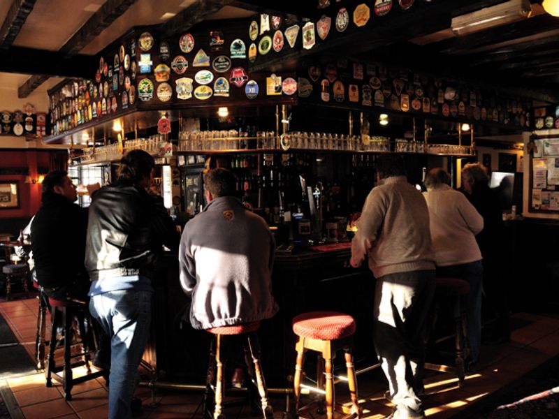 Bar at Aston Arms. (Pub, Bar, Customers). Published on 01-01-1970