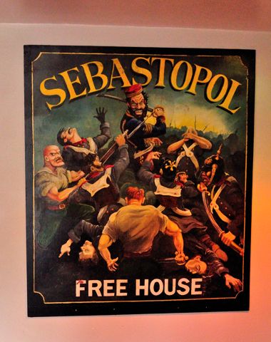 Old Pub sign Sebastapol Inn. (Pub, Sign). Published on 01-01-1970