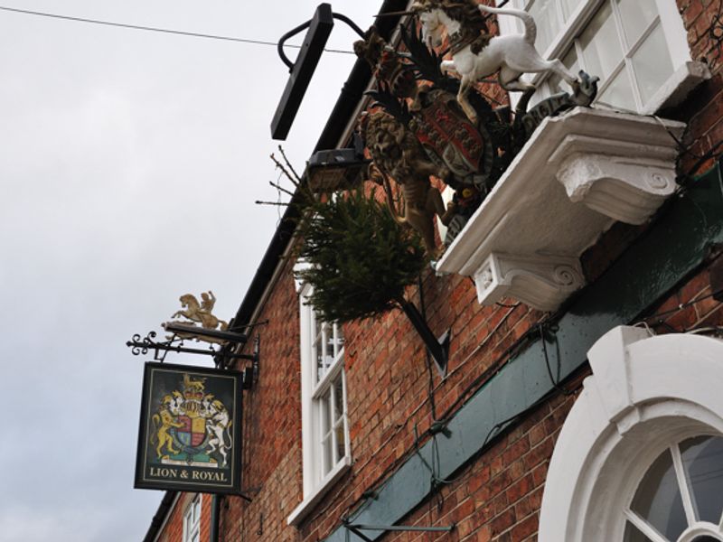 Pub sign Lion & Royal. (Pub, Sign). Published on 01-01-2012
