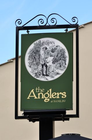 Pub sign Anglers. (Pub, Sign). Published on 01-01-1970