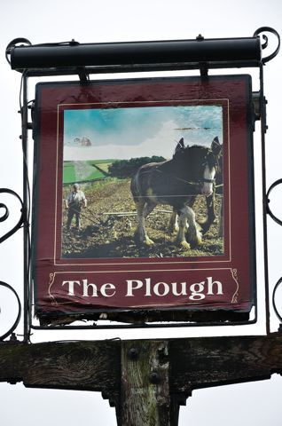 Pub sign Plough Inn. (Pub, Sign). Published on 01-01-1970