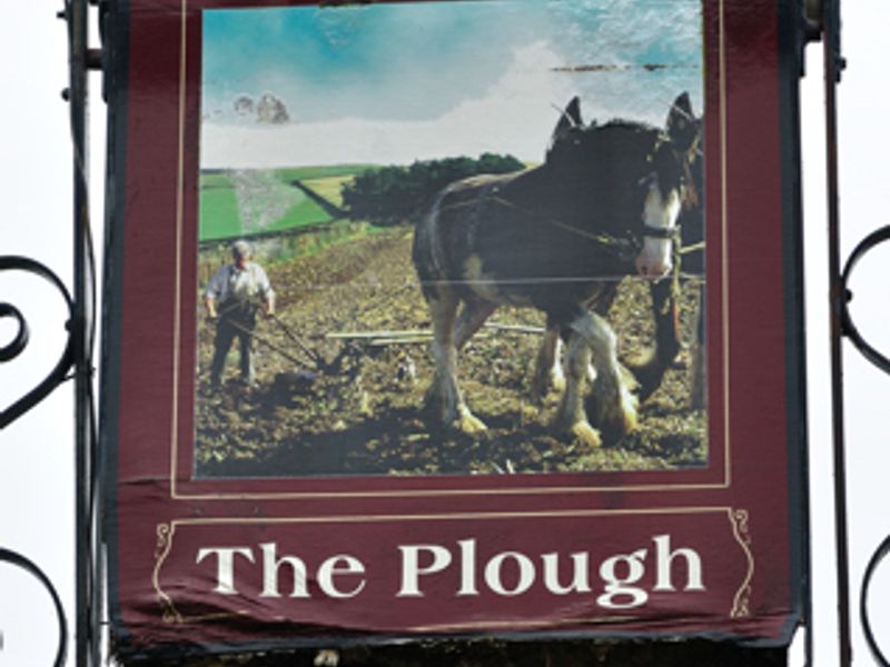 Pub sign Plough Inn. (Pub, Sign). Published on 01-01-1970