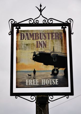 Pub sign Dambusters Inn. (Pub, Sign). Published on 01-01-1970